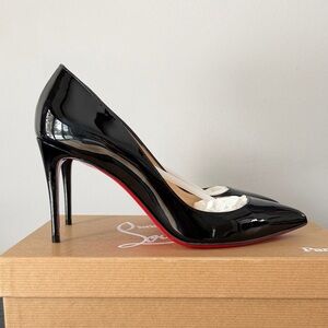 Christian Louboutin 85mm Pigalle Follies Patent Heels Black